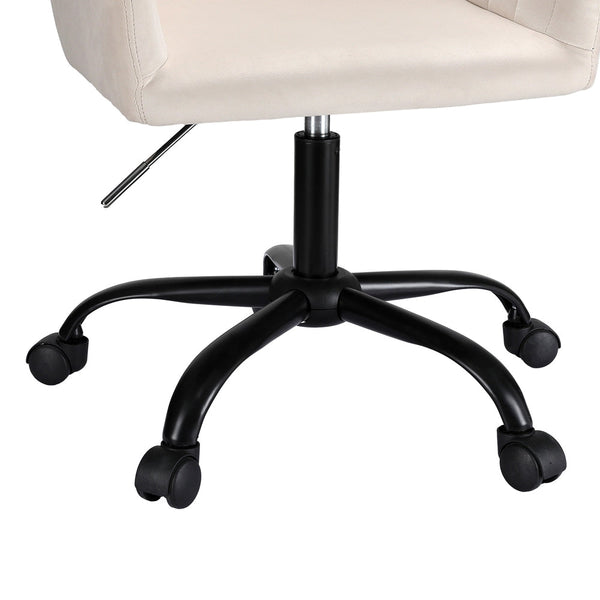 Artiss Office Chair Velvet Seat Cream Artiss