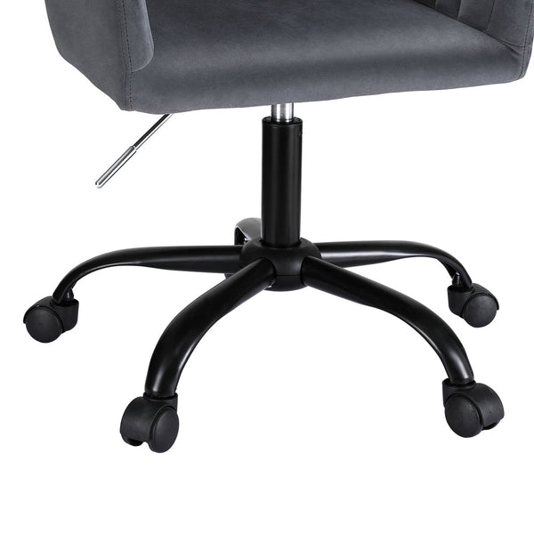 Artiss Office Chair Velvet Seat Dark Grey Artiss