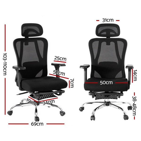 Artiss Ergonomic Mesh Office Chair Black Artiss