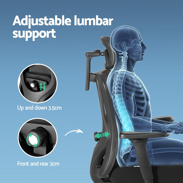 Artiss Ergonomic Mesh Office Chair Black Artiss