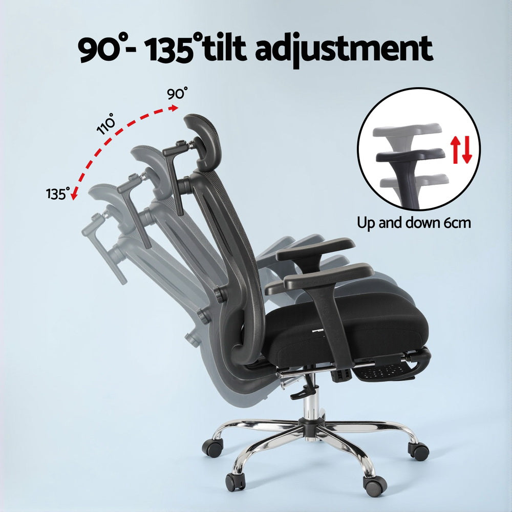 Artiss Ergonomic Mesh Office Chair Black Artiss