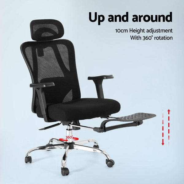 Artiss Ergonomic Mesh Office Chair Black Artiss