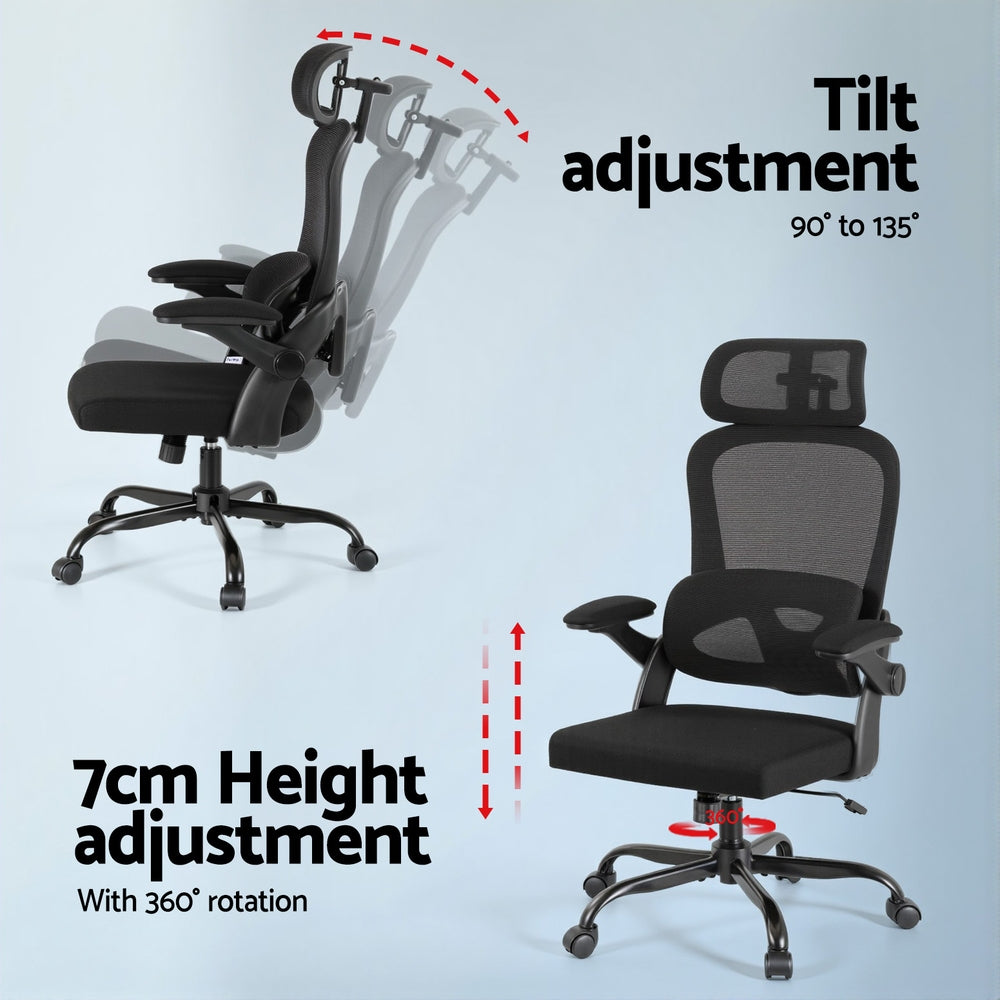 Artiss Ergonomic Office Chair Mesh Chairs Black Artiss