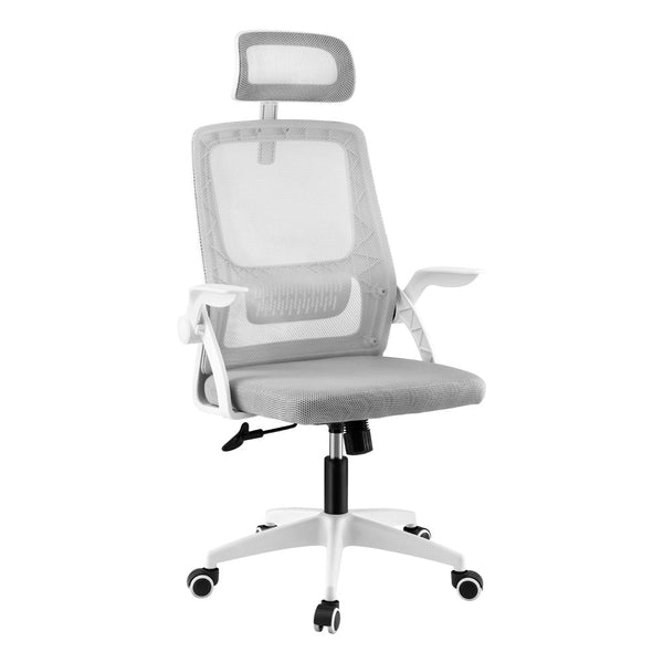 Artiss Ergonomic Office Chair Computer Desk Chairs Headrest Adjustable Grey Artiss