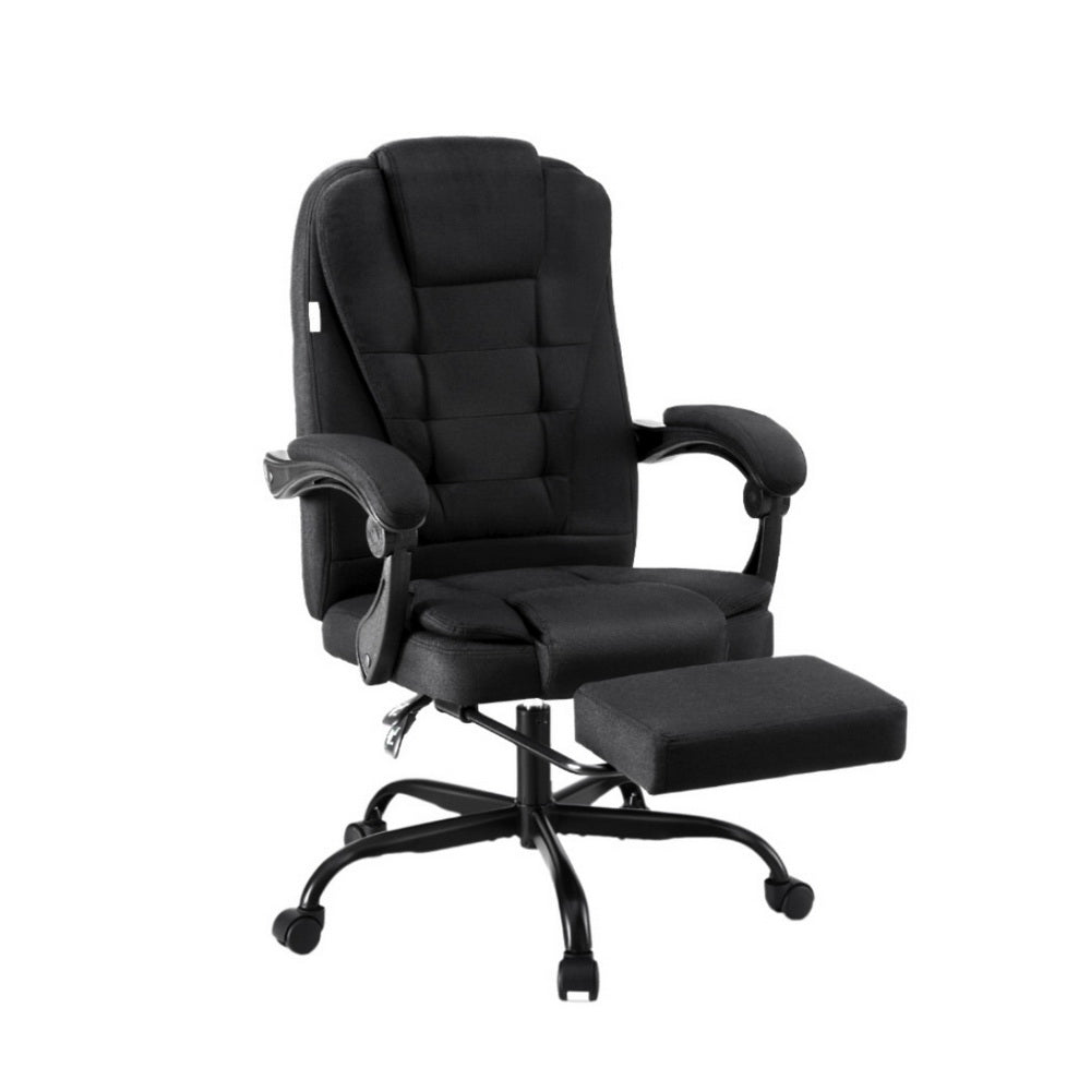 Artiss Office Chair Executive Fabric Seat Racing Computer Desk Chairs Footrest Artiss