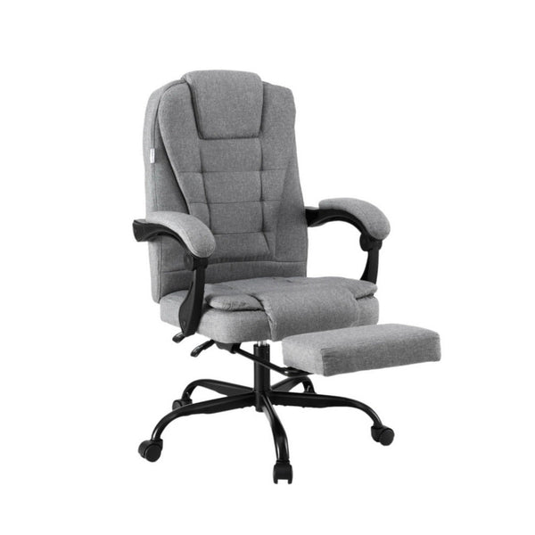 Artiss Office Chair Executive Fabric Seat Racing Computer Desk Chairs Footrest Artiss
