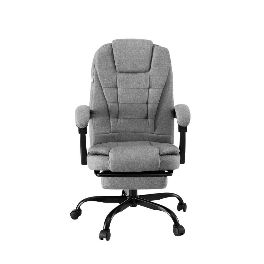 Artiss Office Chair Executive Fabric Seat Racing Computer Desk Chairs Footrest Artiss