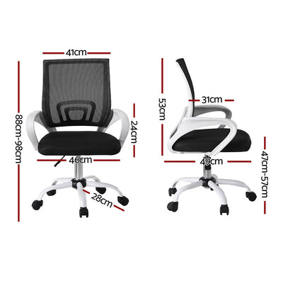 Artiss 2x Office Chair Mesh Computer Gaming Desk Chairs Work Study Mid Back