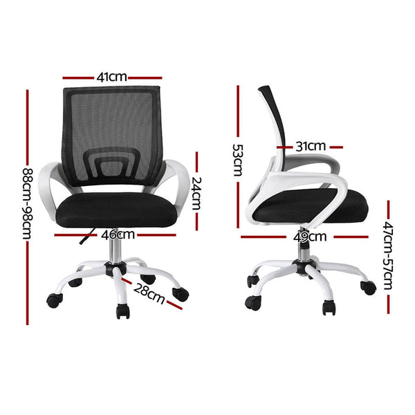 Artiss 2x Office Chair Mesh Computer Gaming Desk Chairs Work Study Mid Back Artiss