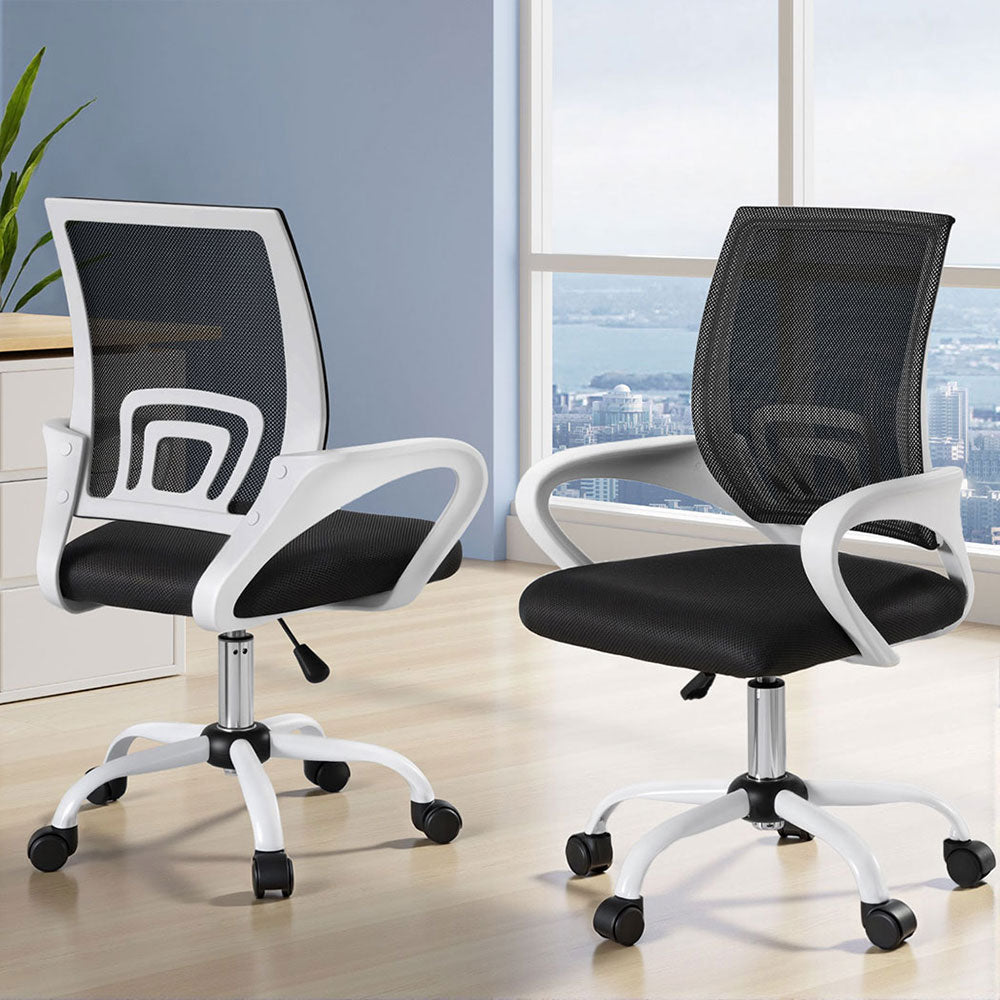 Artiss 2x Office Chair Mesh Computer Gaming Desk Chairs Work Study Mid Back Artiss