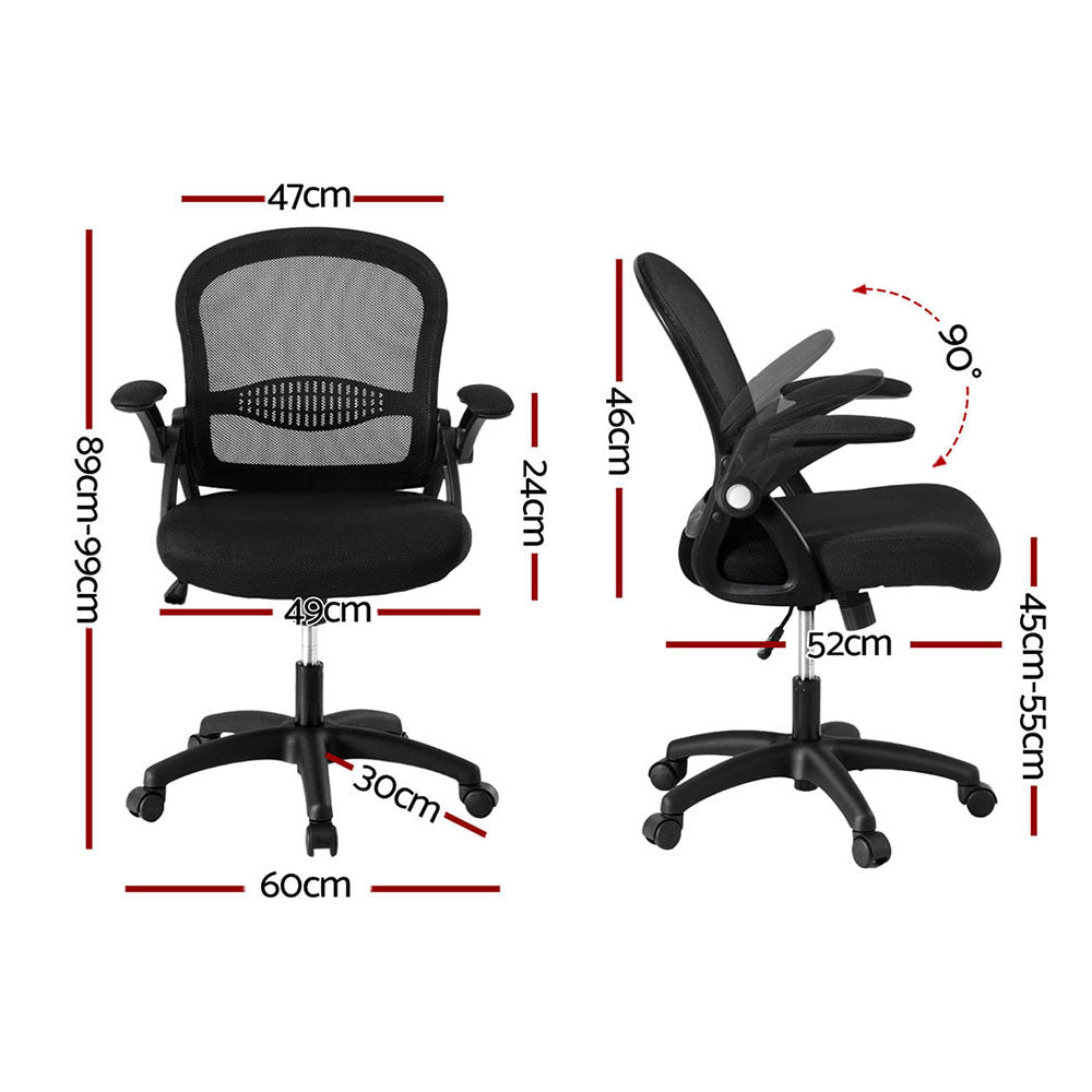 Artiss 2x Mesh Office Chair Computer Gaming Desk Chairs Work Study Mid Back Artiss