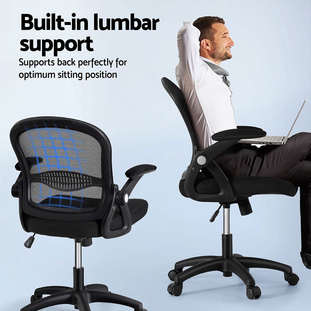 Artiss 2x Mesh Office Chair Computer Gaming Desk Chairs Work Study Mid Back Artiss