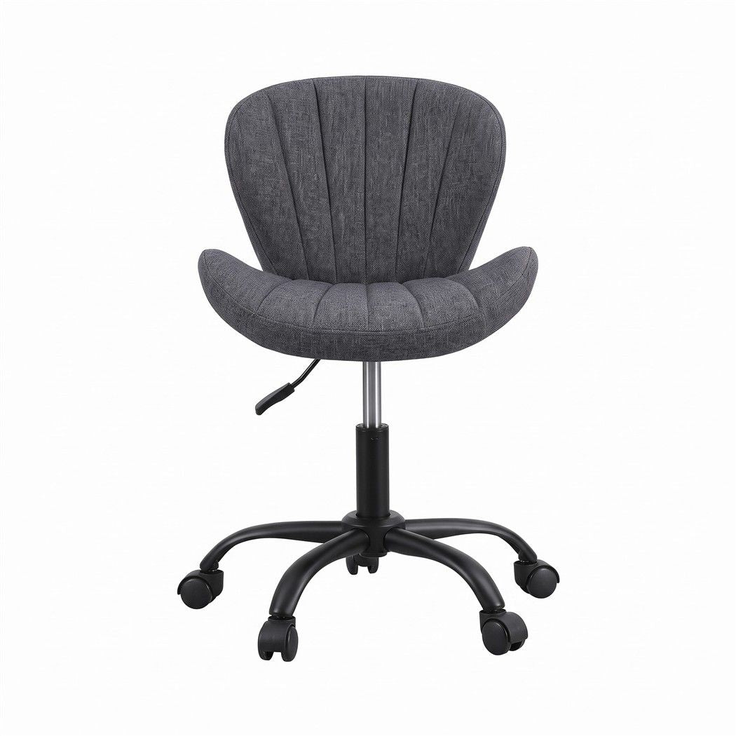 Artiss Ergonomic Office Chair Armless Height Adjustable Computer Desk Chair Fabric Dark Grey Awezingly