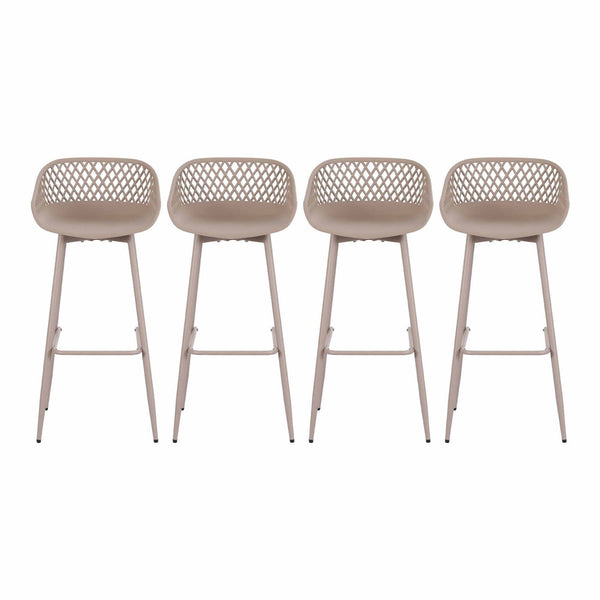 Gardeon 4-Piece Outdoor Bar Stools Plastic Metal Dining Chair Furniture Coffee Awezingly