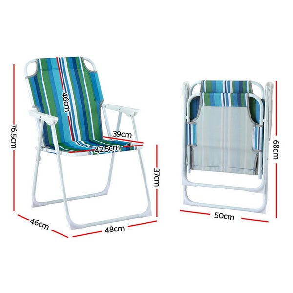 Gardeon Outdoor Chairs Folding Camping Chair Steel Portable Patio Furniture Awezingly