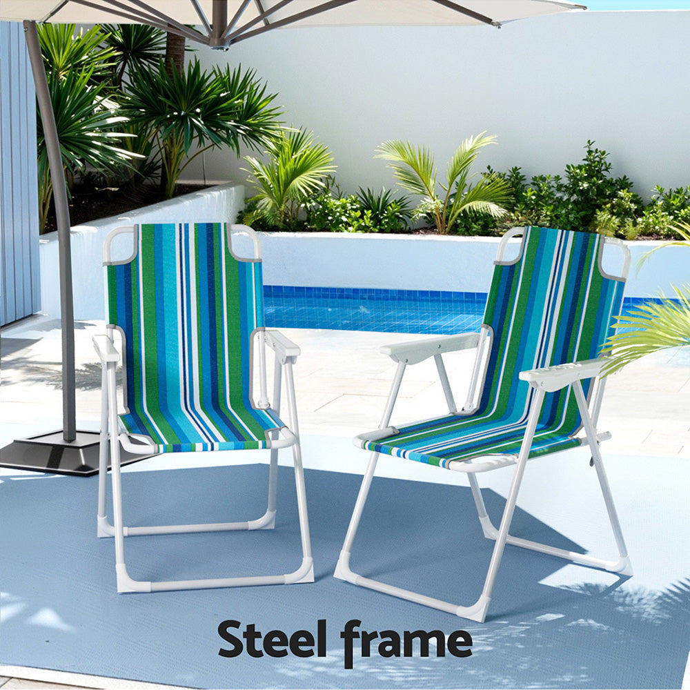 Gardeon Outdoor Chairs Folding Camping Chair Steel Portable Patio Furniture Awezingly