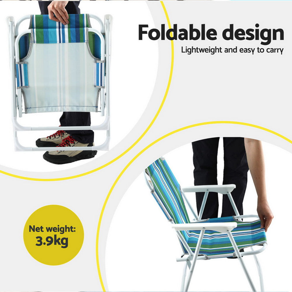 Gardeon Outdoor Chairs Folding Camping Chair Steel Portable Patio Furniture Awezingly