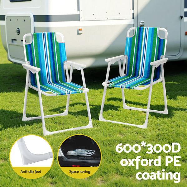 Gardeon Outdoor Chairs Folding Camping Chair Steel Portable Patio Furniture Awezingly
