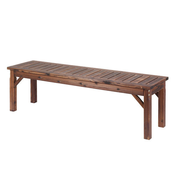 Gardeon Garden Benches Garden Seating Backless Timber Seat 150cm Brown Awezingly