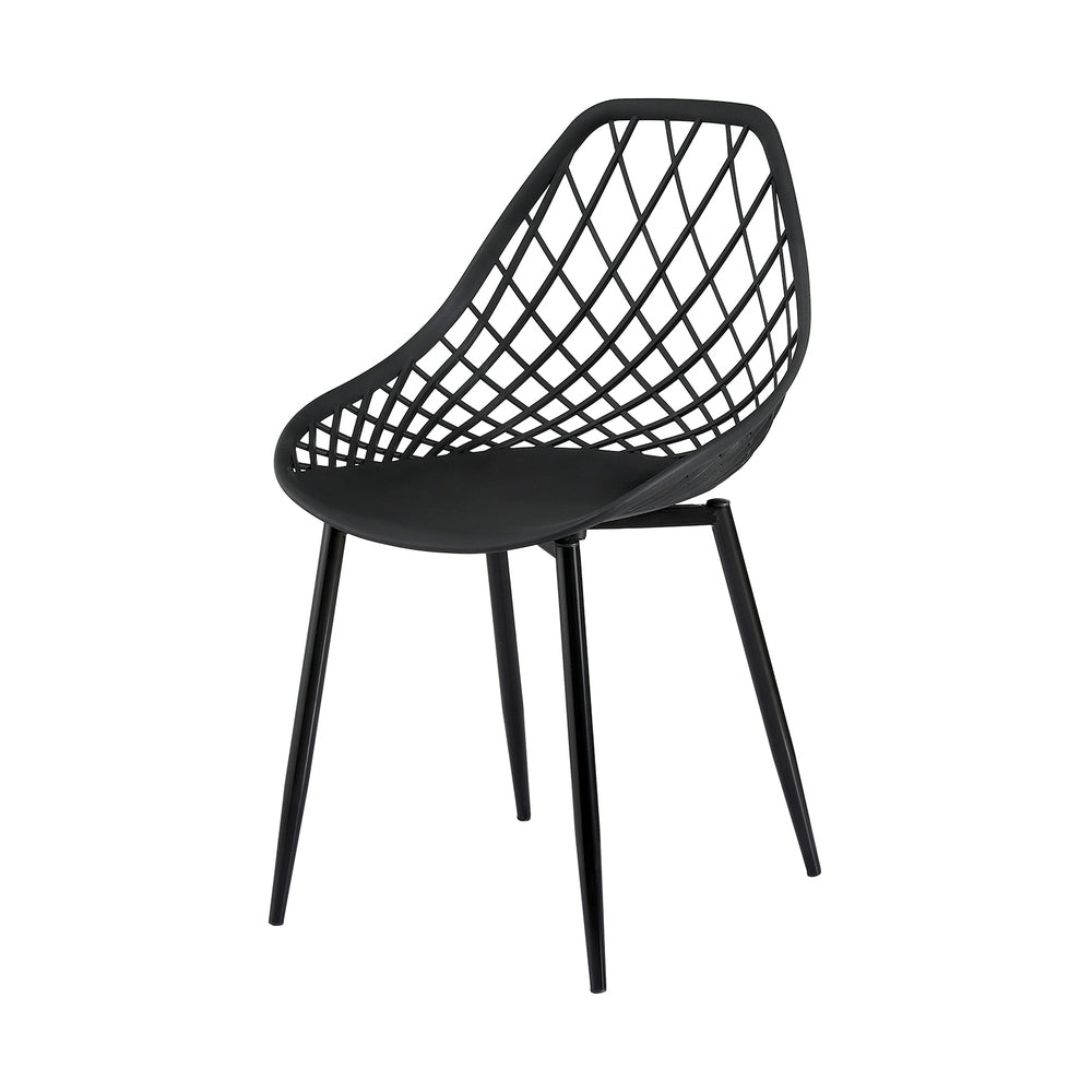 Gardeon 4PC Outdoor Dining Chairs PP Lounge Chair Patio Garden Furniture Black Awezingly