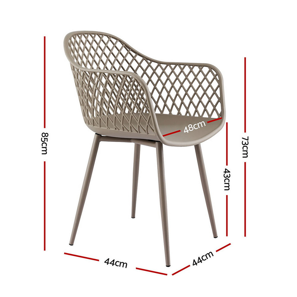Gardeon 4PC Outdoor Dining Chairs PP Lounge Chair Patio Furniture Garden Coffee Gardeon