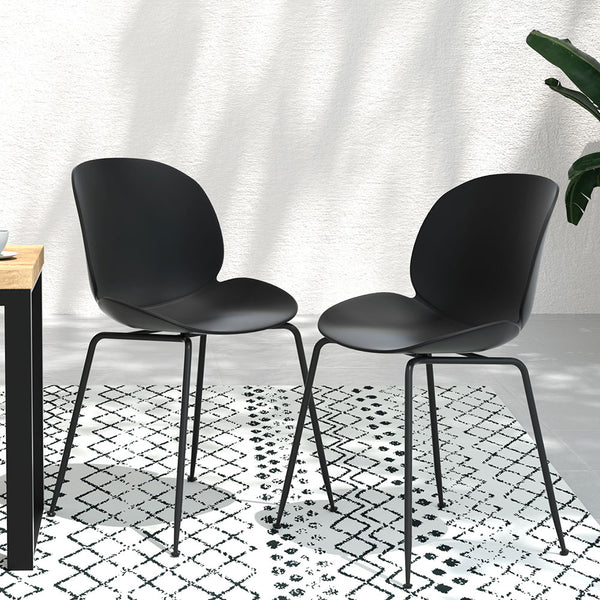 Gardeon 4PC Outdoor Dining Chairs Lounge Chair Patio Garden Furniture Black Gardeon