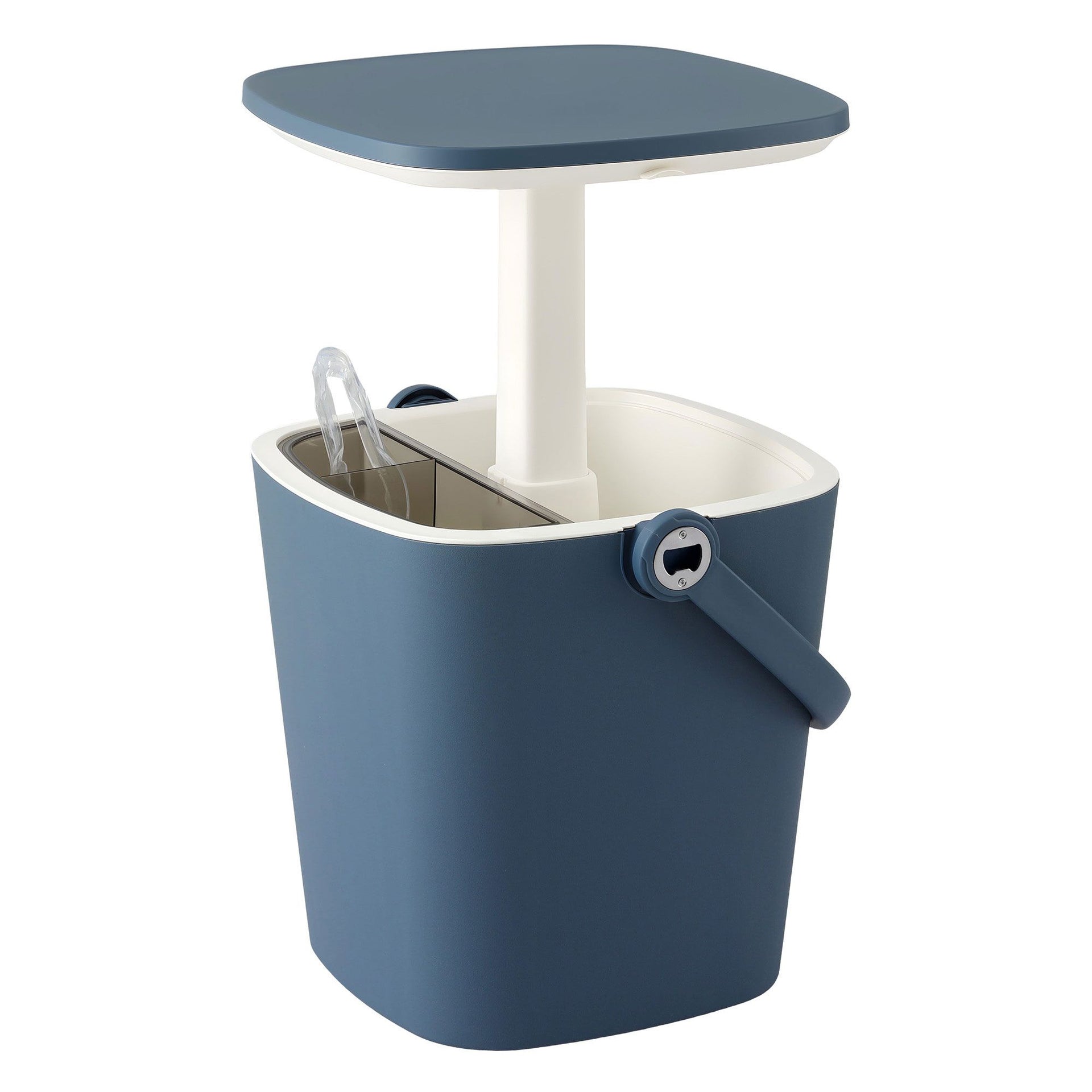 Gardeon 2-in-1 Outdoor Bar Table Portable Ice Bucket Cooler 15L Tong Blue Awezingly