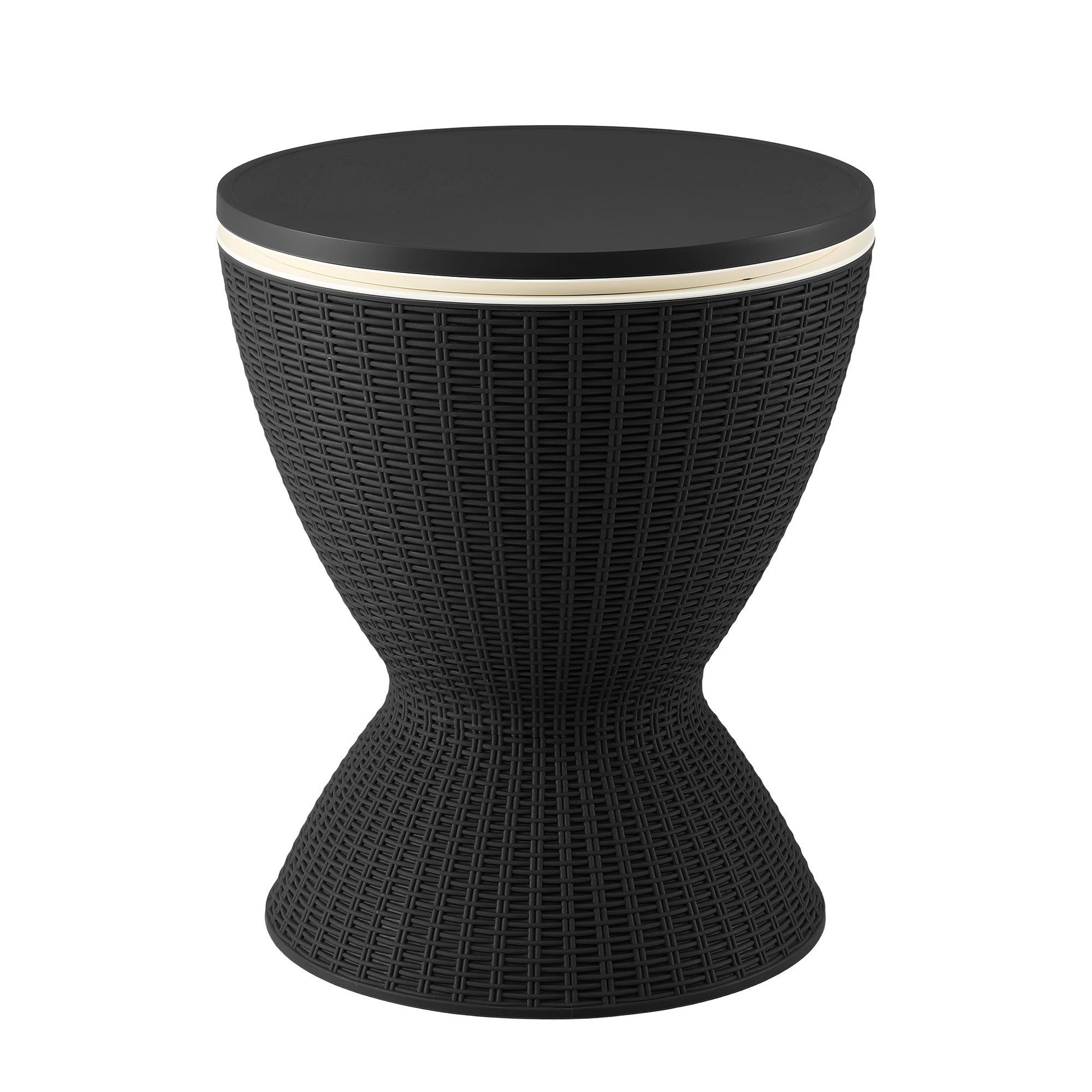 Gardeon Outdoor Bar Table Portable Ice Bucket Cooler 30L Adjustable Top Black Awezingly