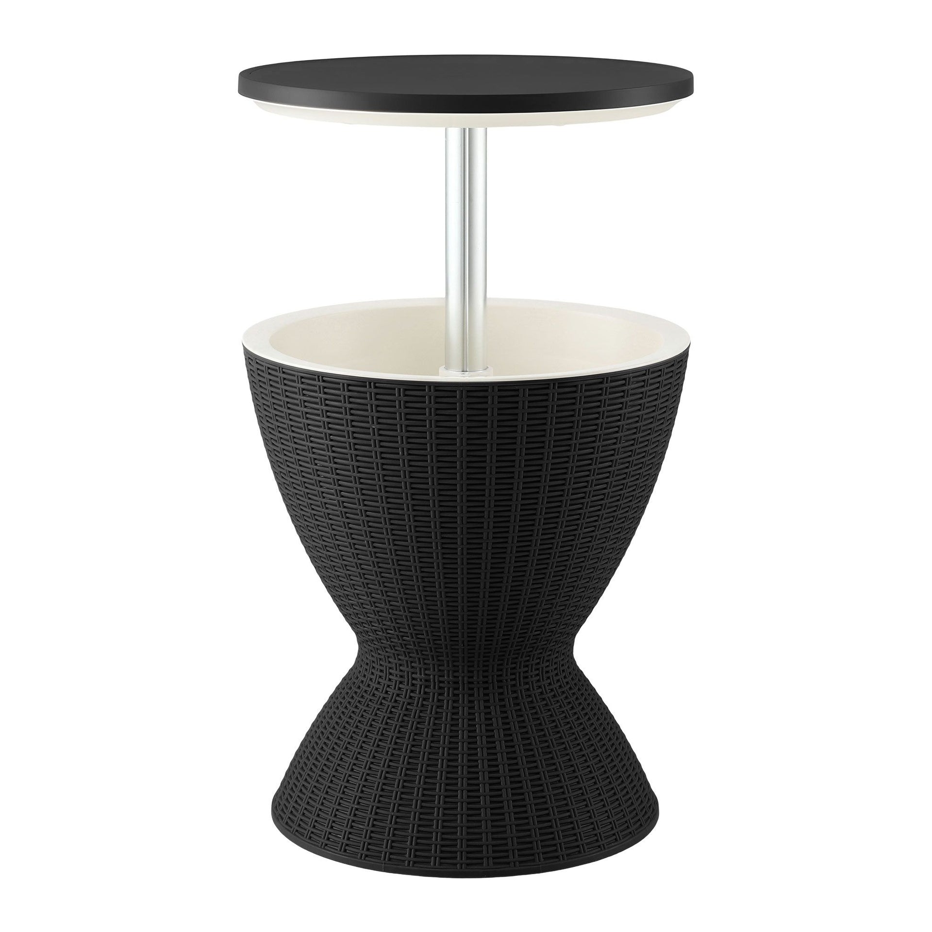 Gardeon Outdoor Bar Table Portable Ice Bucket Cooler 30L Adjustable Top Black Awezingly