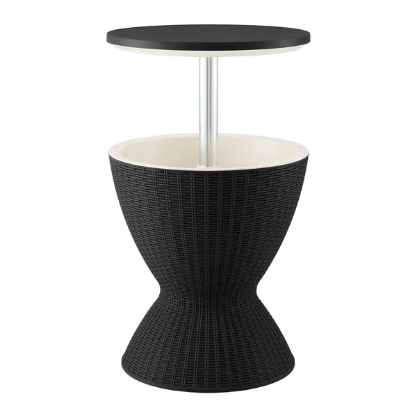Gardeon Outdoor Bar Table Portable Ice Bucket Cooler 30L Adjustable Top Black Awezingly