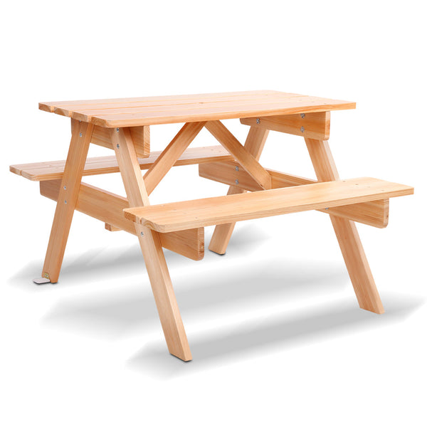 Keezi Kids Outdoor Table and Chairs Picnic Bench Set Children Wooden Keezi