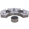 Gardeon 4 Seater Outdoor Sofa Set 7PCS Table Chair Set Garden Rattan Patio Furniture