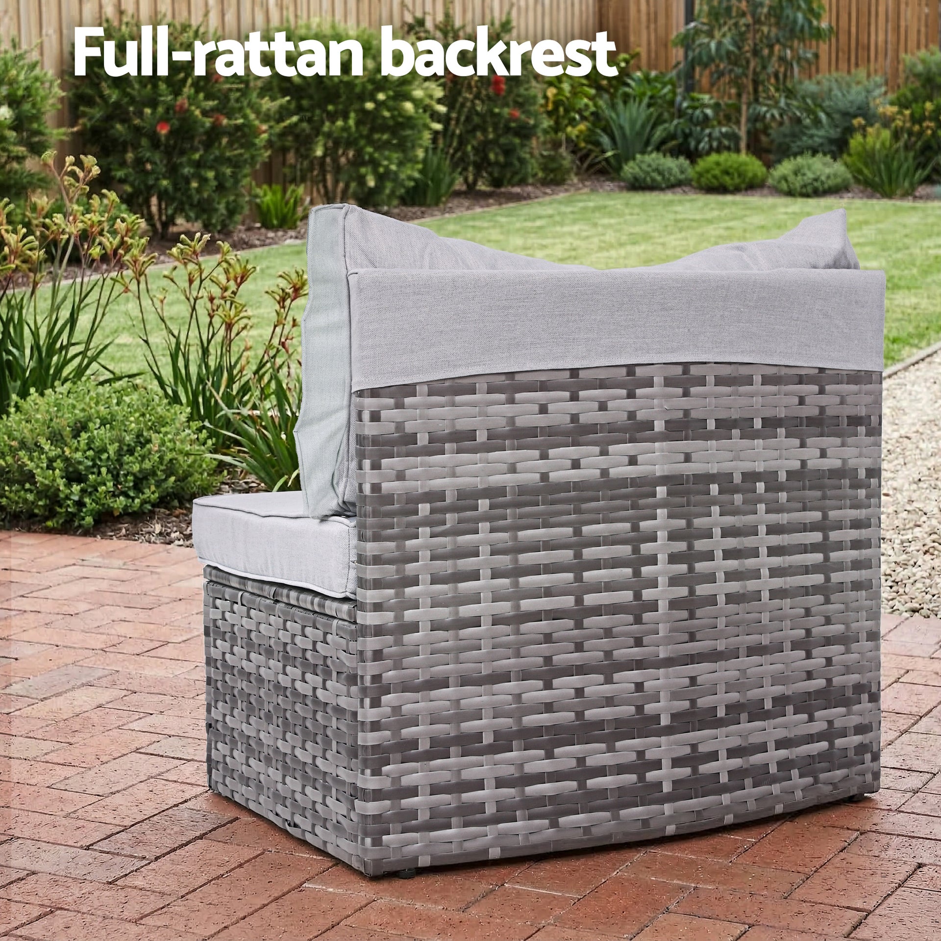 Gardeon 6 Seater Outdoor Sofa Set 9PCS Table Chair Set Garden Rattan Patio Furniture Awezingly