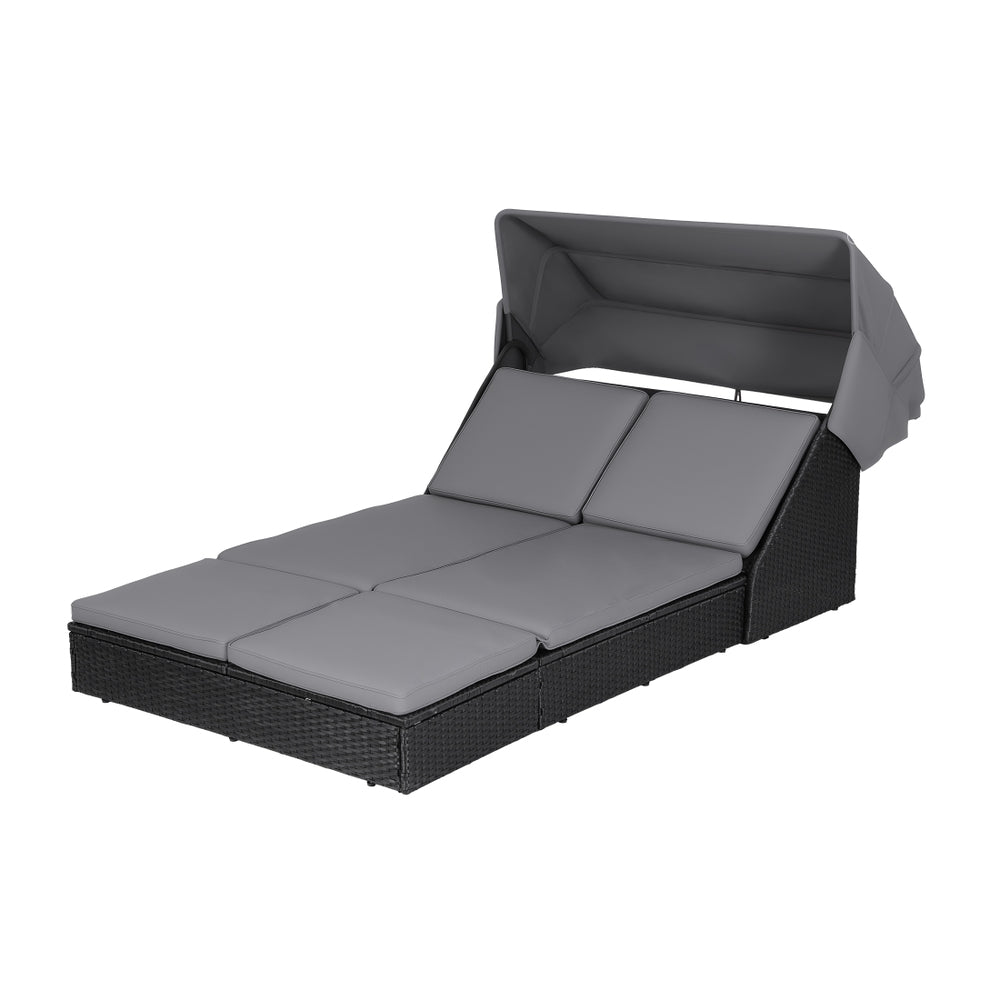 Gardeon Outdoor Day Bed Sun Lounge Setting Wicker Lounger Patio Furniture Gardeon