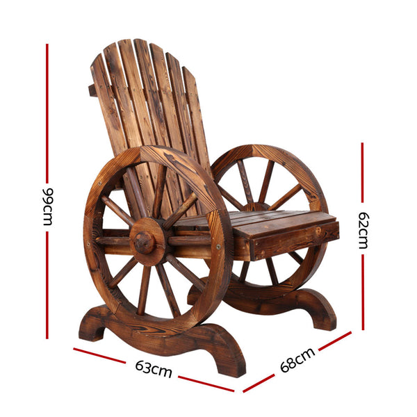 Gardeon Wooden Wagon Chair Outdoor Gardeon