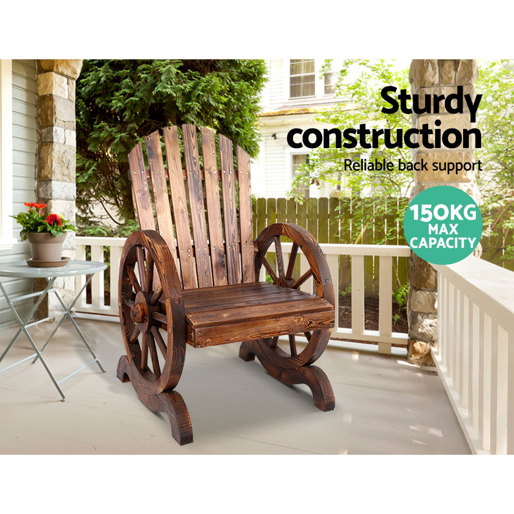 Gardeon Wooden Wagon Chair Outdoor Gardeon