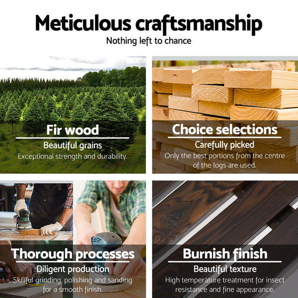 Gardeon Wooden Wagon Wheel Chair Gardeon