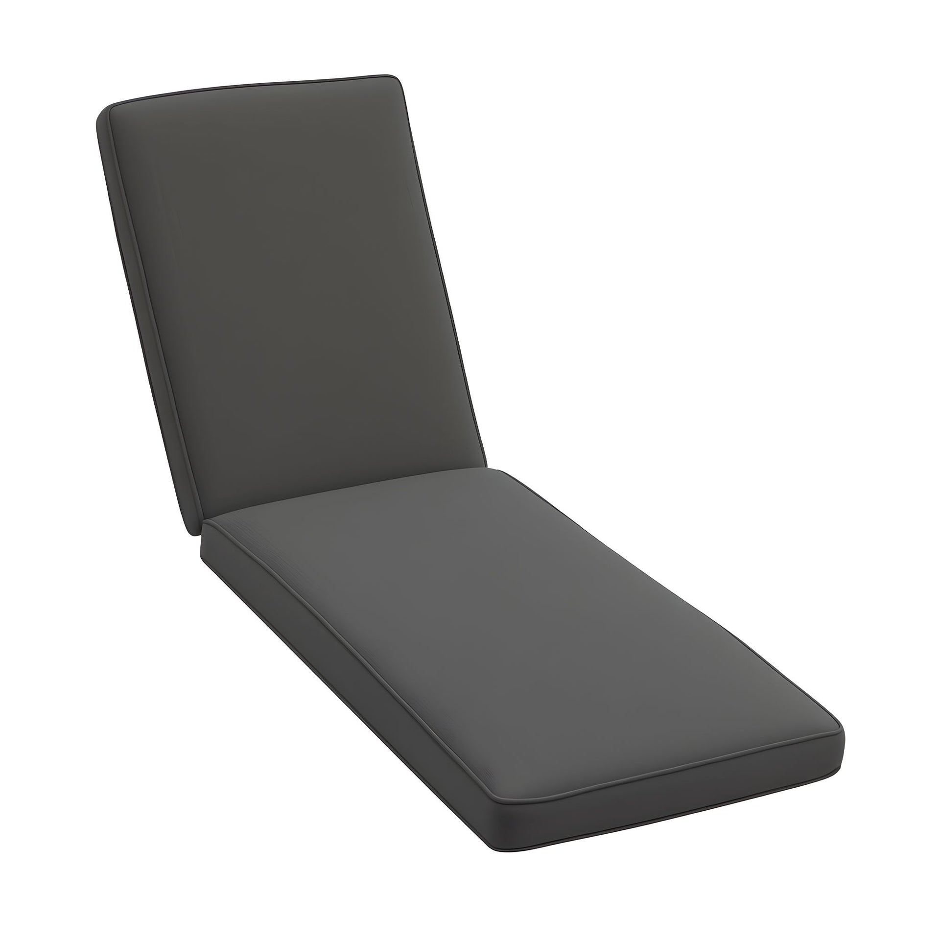 Gardeon Outdoor Chaise Lounge Cushion Lounge Chair Pad Sunbed Mattress Grey Awezingly