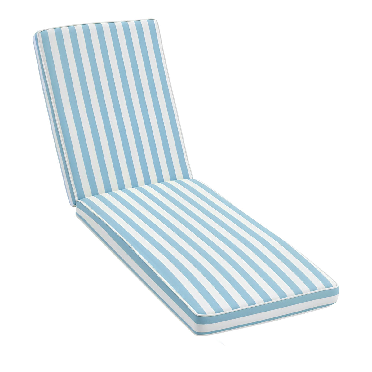 Gardeon Outdoor Chaise Lounge Cushion Lounge Chair Pad Sunbed Mattress Blue Awezingly