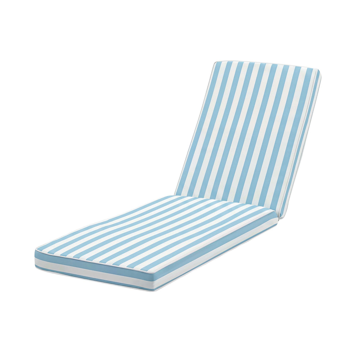 Gardeon Outdoor Chaise Lounge Cushion Lounge Chair Pad Sunbed Mattress Blue Awezingly