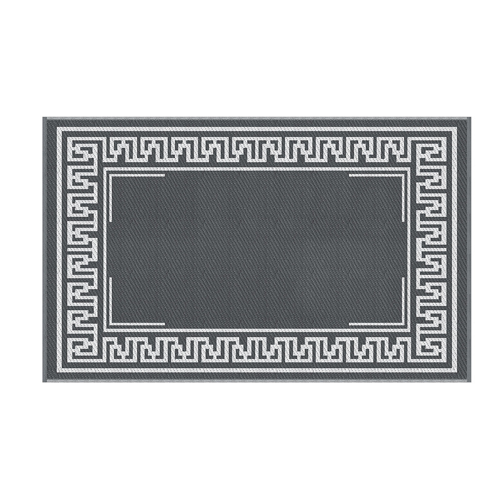 Gardeon Outdoor Rugs 152x244cm Large Carpet Reversible Area Mat PP Dual-Sided Patio Rug Greek Key Gardeon