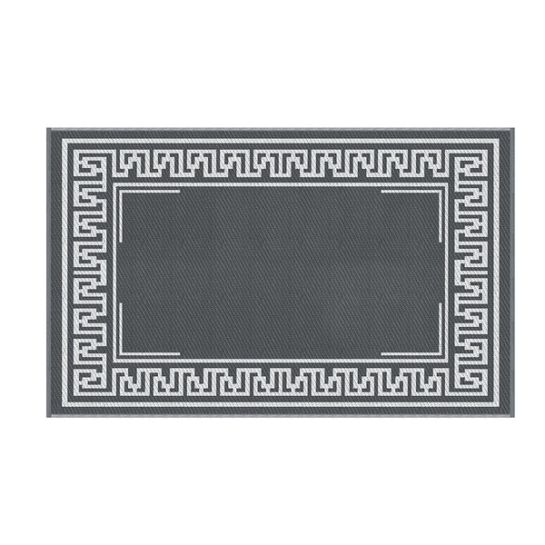 Gardeon Outdoor Rugs 152x244cm Large Carpet Reversible Area Mat PP Dual-Sided Patio Rug Greek Key Gardeon