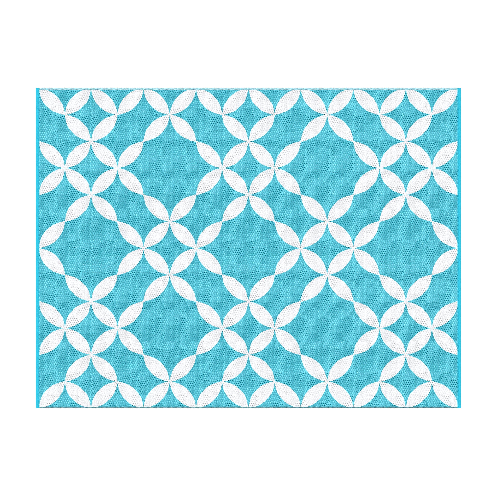 Gardeon Outdoor Rugs 274x366cm Large Carpet Reversible Area Mat PP Dual-Sided Patio Rug Light Blue Awezingly