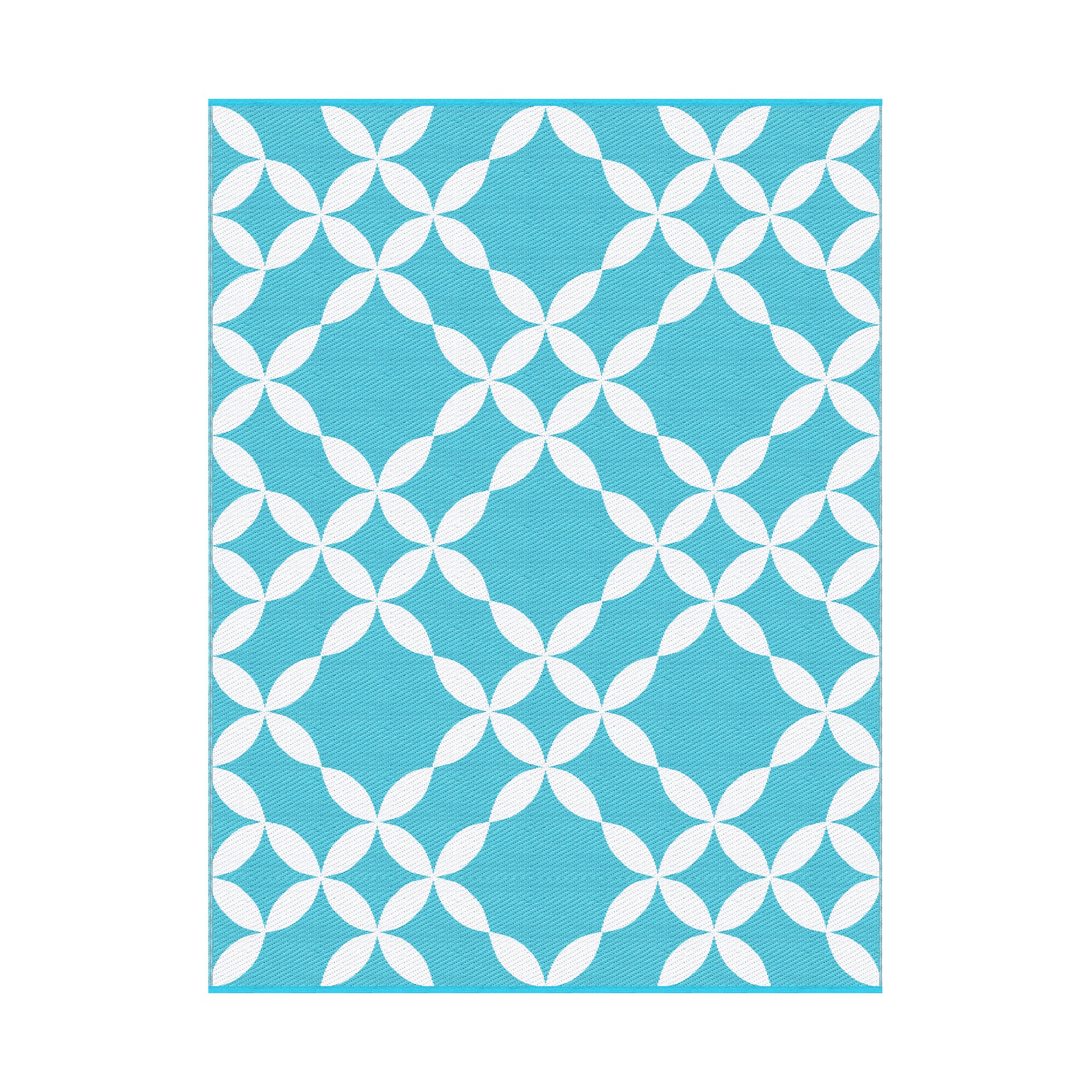 Gardeon Outdoor Rugs 274x366cm Large Carpet Reversible Area Mat PP Dual-Sided Patio Rug Light Blue Awezingly