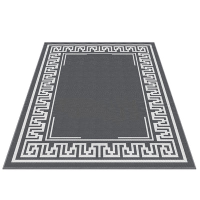 Gardeon Outdoor Rugs 274x366cm Large Carpet Reversible Area Mat PP Dual-Sided Patio Rug Greek Key