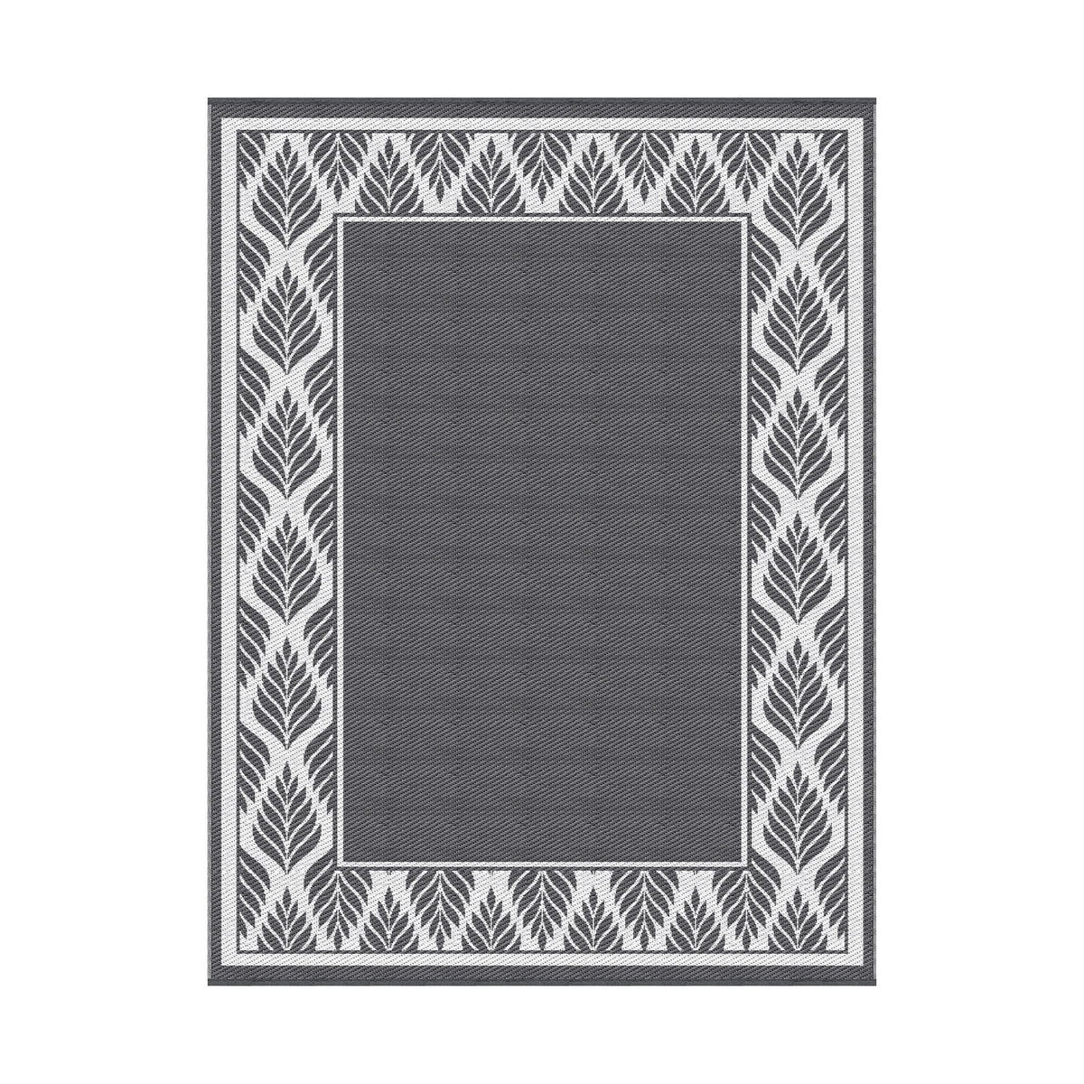 Gardeon Outdoor Rugs 274x366cm Large Carpet Reversible PP Dual-Sided Area Mat Patio Rug Grey Awezingly