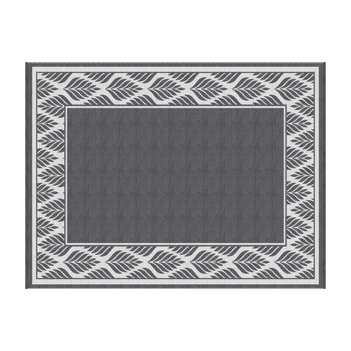 Gardeon Outdoor Rugs 274x366cm Large Carpet Reversible PP Dual-Sided Area Mat Patio Rug Grey Awezingly