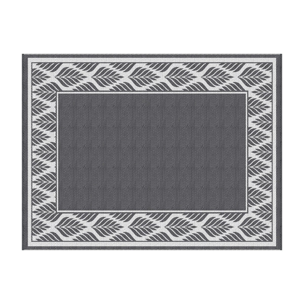 Gardeon Outdoor Rugs 274x366cm Large Carpet Reversible PP Dual-Sided Area Mat Patio Rug Grey Awezingly