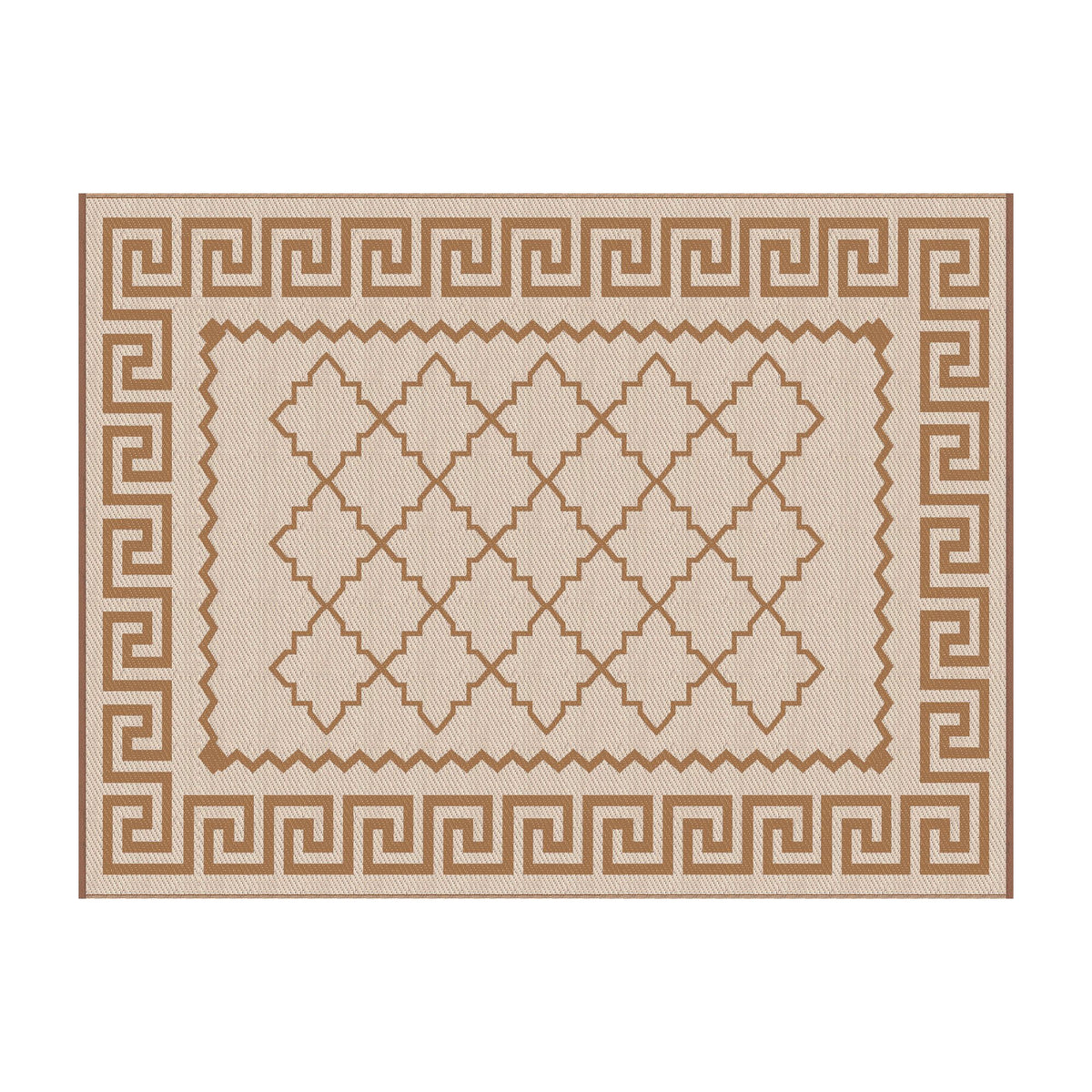 Gardeon Outdoor Rugs 274x366cm Large Carpet Reversible PP Dual-Sided Area Mat Patio Rug Khaki Awezingly