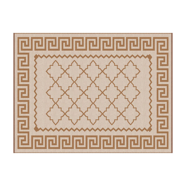 Gardeon Outdoor Rugs 274x366cm Large Carpet Reversible PP Dual-Sided Area Mat Patio Rug Khaki Awezingly